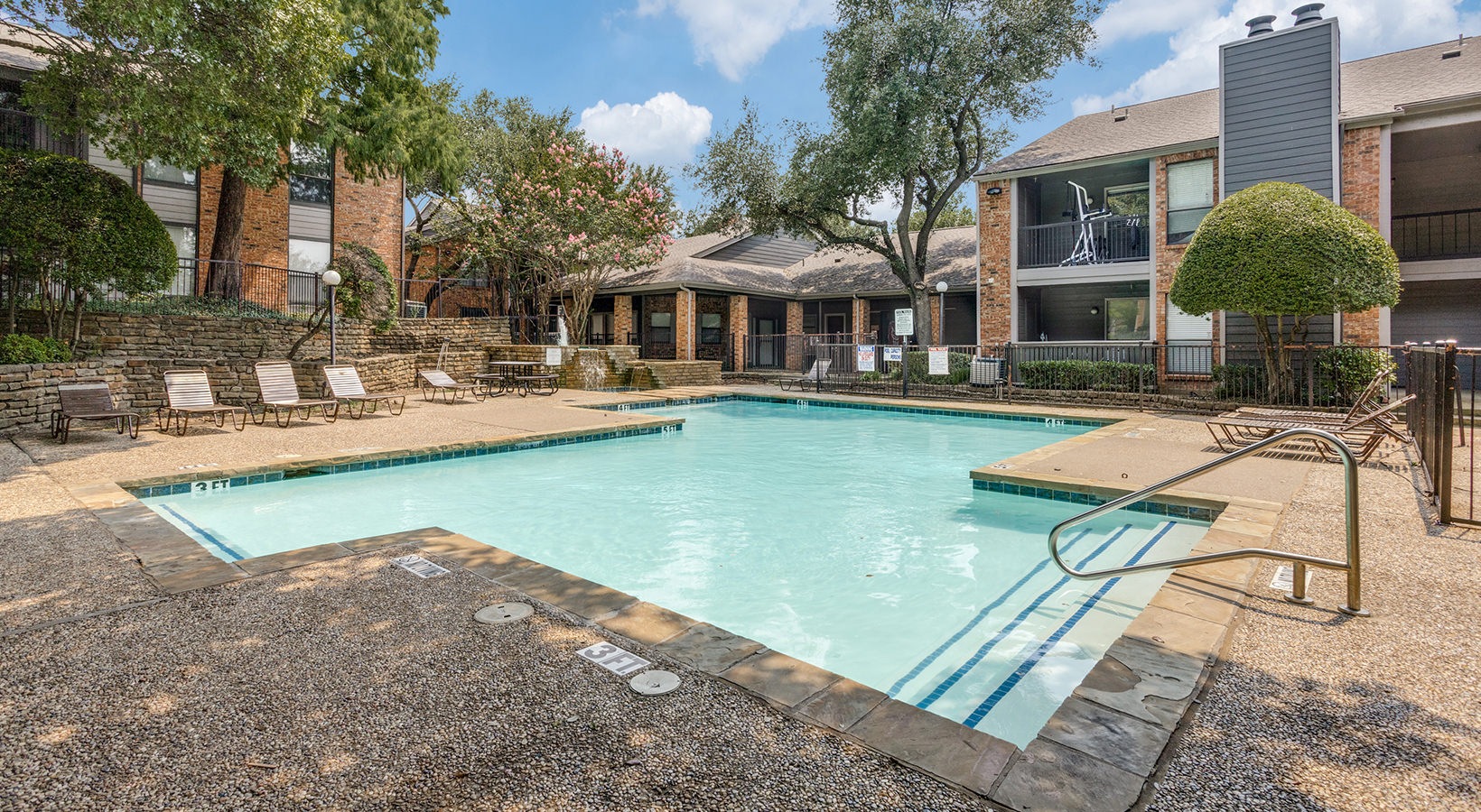 the pool at The Falltree Apartments